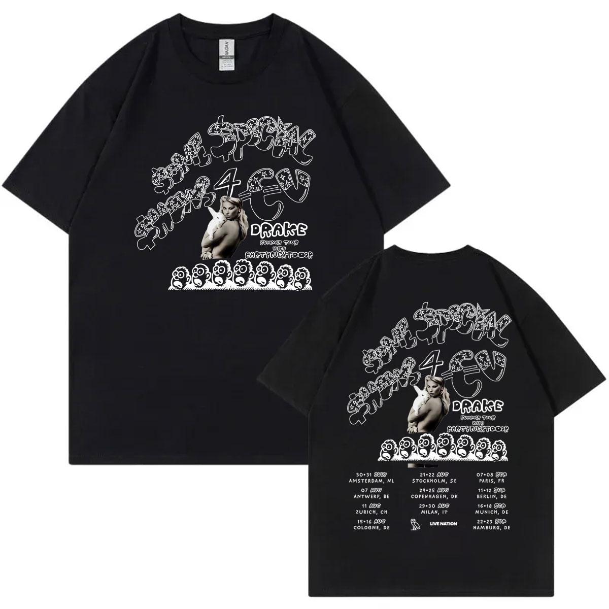

Drake with PARTYNEXTDOOR Some Special Shows 4 World Tour 2025 TShirt Men Women Clothing Hip Hop Fashion Short Sleeve T Shirts 4XL