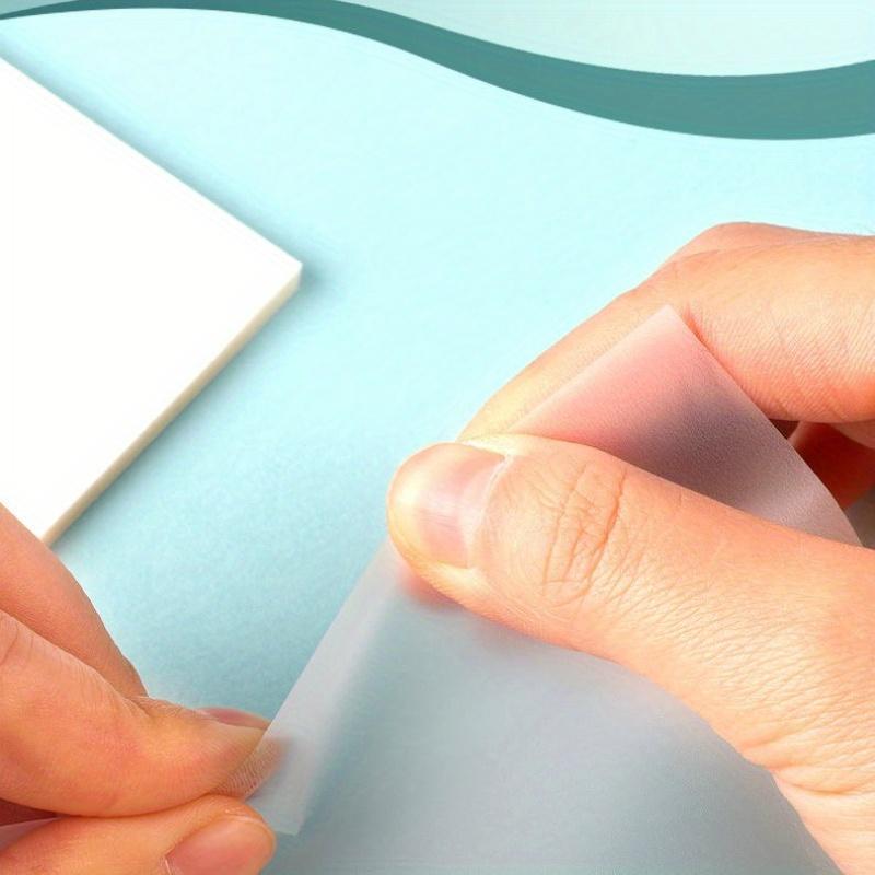 1pc 50sheets PET Transparent Sticky Notes Perspective Waterproof Clear Fluorescence Memo Pad Stationery School Office Supplies