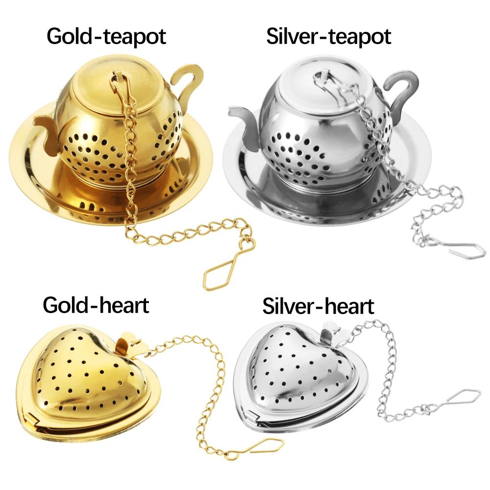 Loose Leaf Heart Steeper Tea Infuser Teapot Tea Strainer Stainless Steel