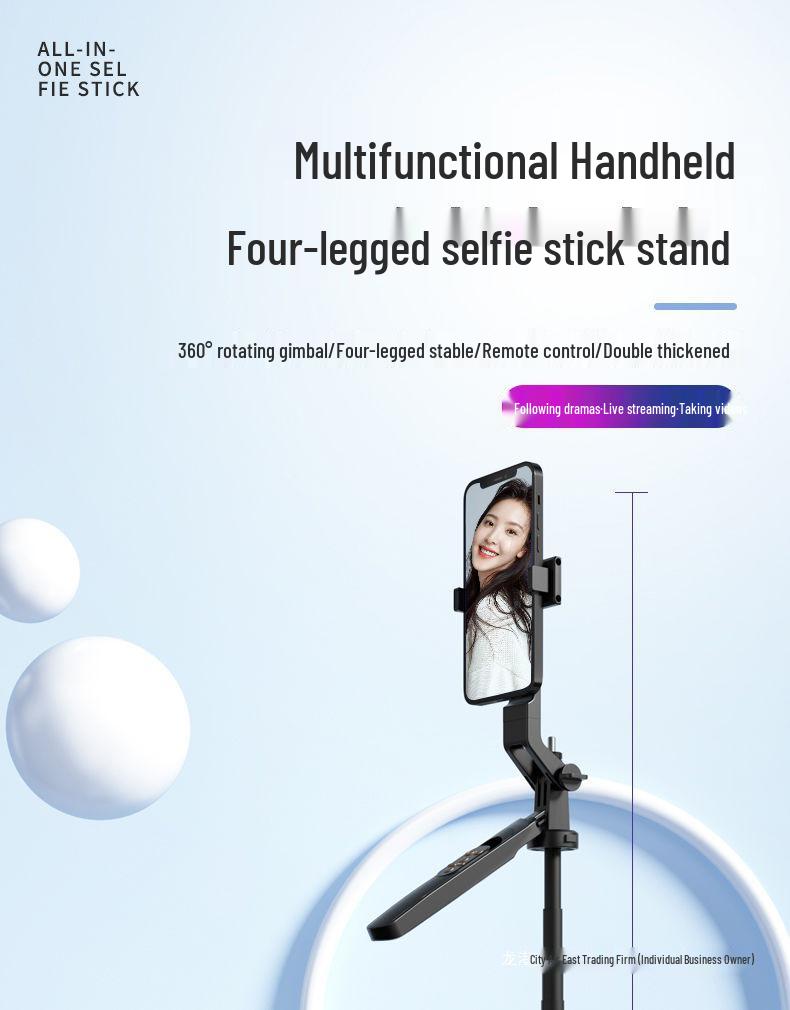 1.8m Selfie Stick Tripod & Video Stabilizer: Professional Live Streaming Floor Stand for All Mobile Phones