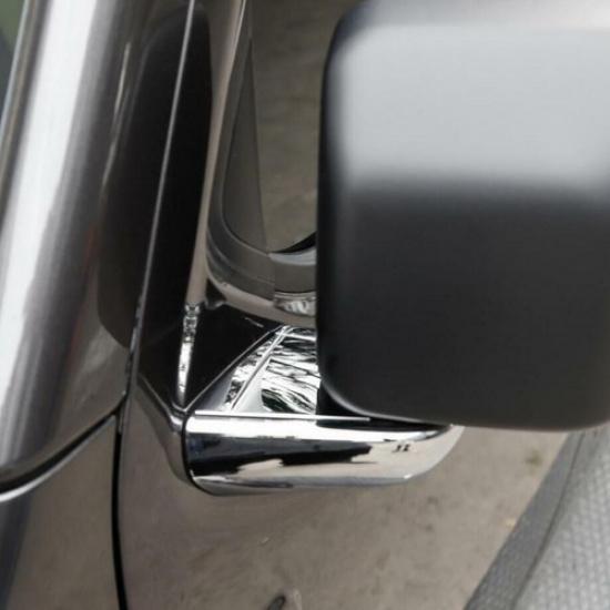 For 2018- Jeep Wrangler JL ABS Chrome Rearview Mirror Holder Cover Trim 4PCS
