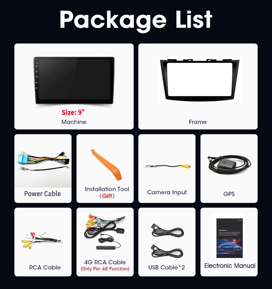 Android 13 Carplay Auto 2K Screen Car Radio Multimedia For Suzuki Swift 4 2011 - 2017 WIFI 4G gps DSP Autoradio Stereo Head Unit