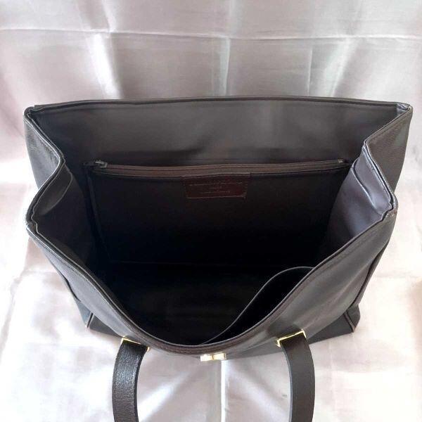 Made in France DANIEL HOPENAND PARIS Luxury Leather Handbag Brown(USED)