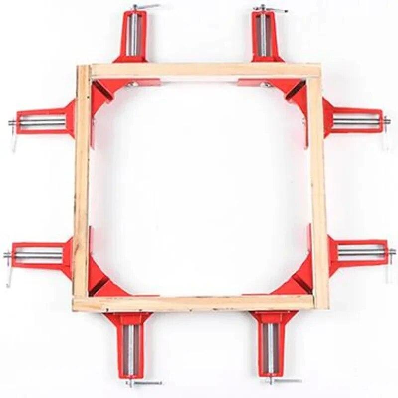 4 Stück 90-Grad-Winkelklemmen, Zimmerei-Rahmen, DIY-Glasklemmen, Winkelklemmen, Handwerkzeuge, Grad-Knebelklemmen für die Holzbearbeitung