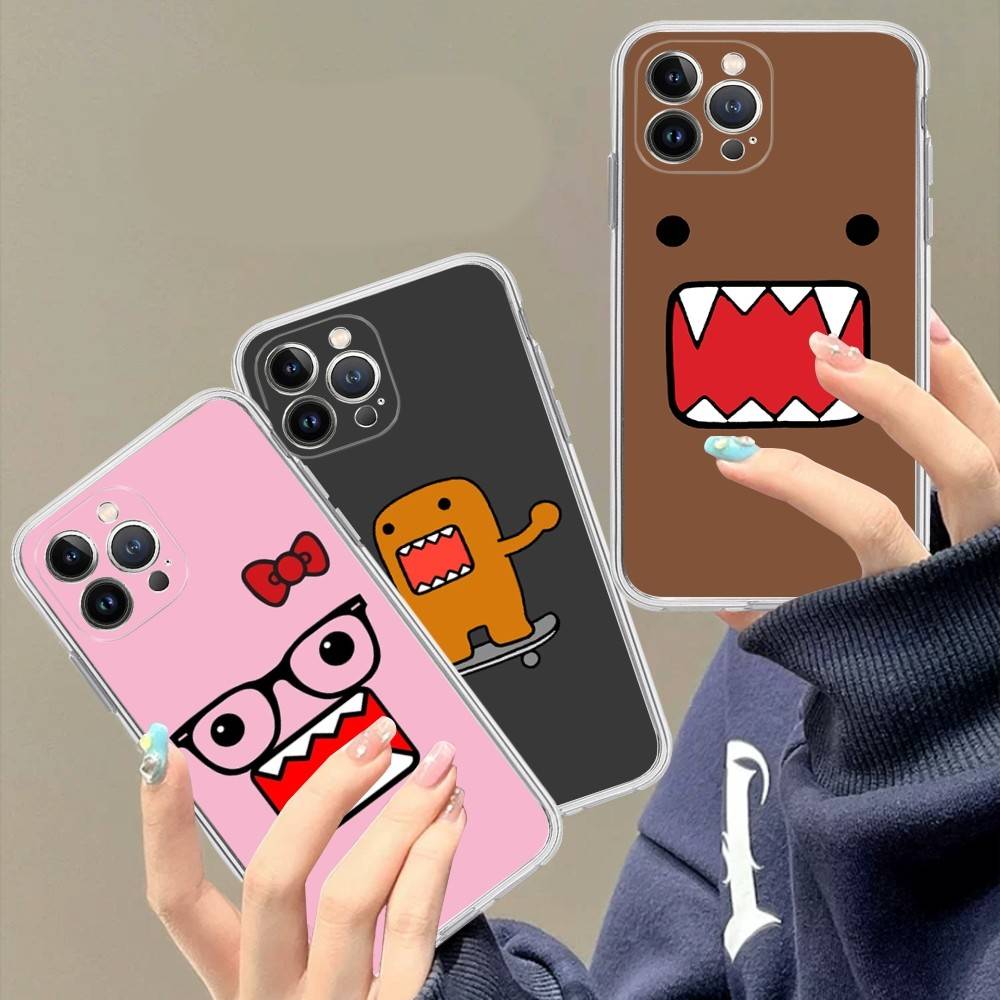 Cute Domo Kun Phone Case For IPhone 17 16 15 14 13 11 12 Pro Max 16 Plus Transparent