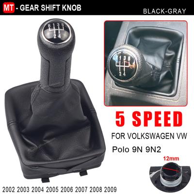 For VW Polo 9N 9N2 2002 2003 2004 2005 2006 2007 2008 2009 2010 Car-Styling 5 Speed Gear Shift Knob Gaitor Leather Boot