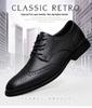Men's Formal Brogue Leather Shoes - British Style, Large Size, Casual