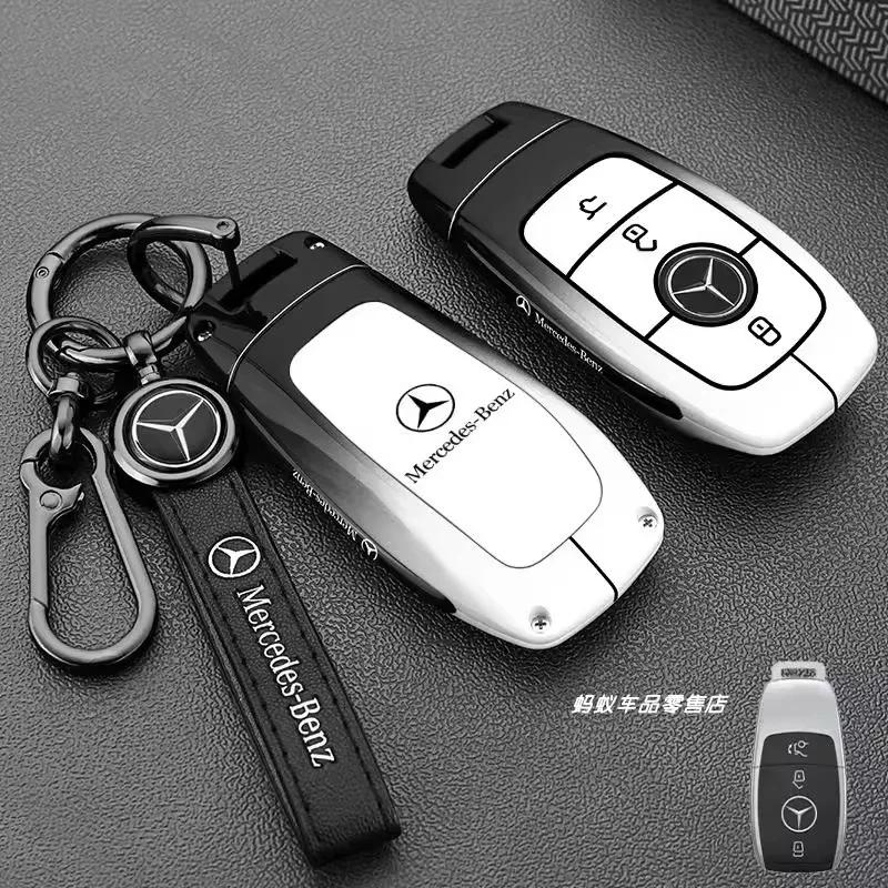 Zinc Alloy Car Remote Key Case Cover Shell For Mercedes Benz A C E S G Class GLC CLE CLA GLB GLS W177 W205 W213 W222 X167 AMG FF2