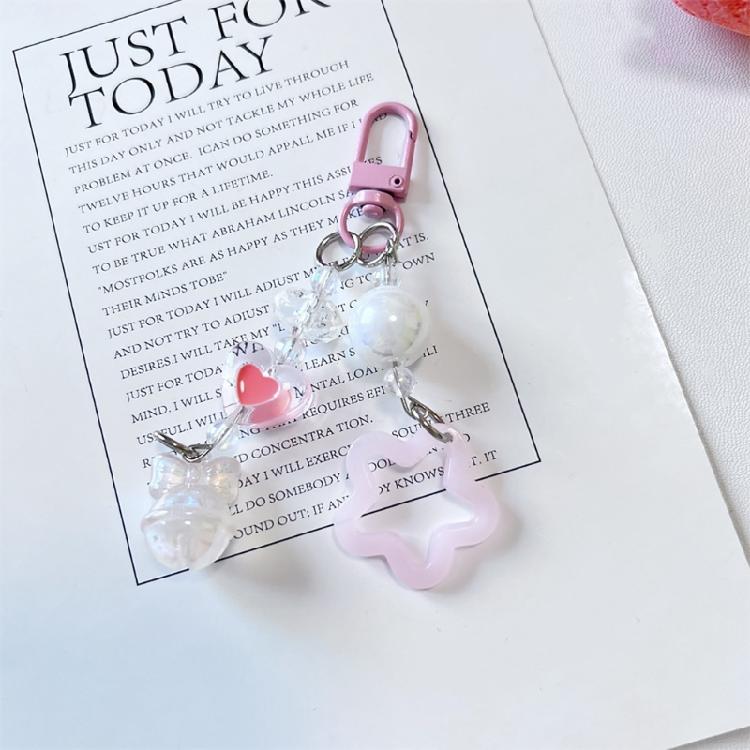 Stylish Key Holder Acrylic Keychain Pendant Lovely Keyrings Durable Key Holder
