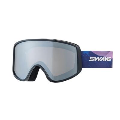 Swans Schneebrille P1 GLBK Silber Spiegel x Brillen Spiegel 180-MDH Grau, Skifahren, Snowboarden, Kompatibel, Beschlagsfrei,