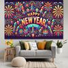 1 Piece, Happy New Year Fireworks Background Cloth, Durable, Suitable for Wedding Photo Props, Bedroom, Living Room