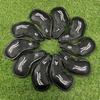 10 Pieces Golf Club Head Covers Sheltering Headcovers with Numbers Padded Headcover Soft