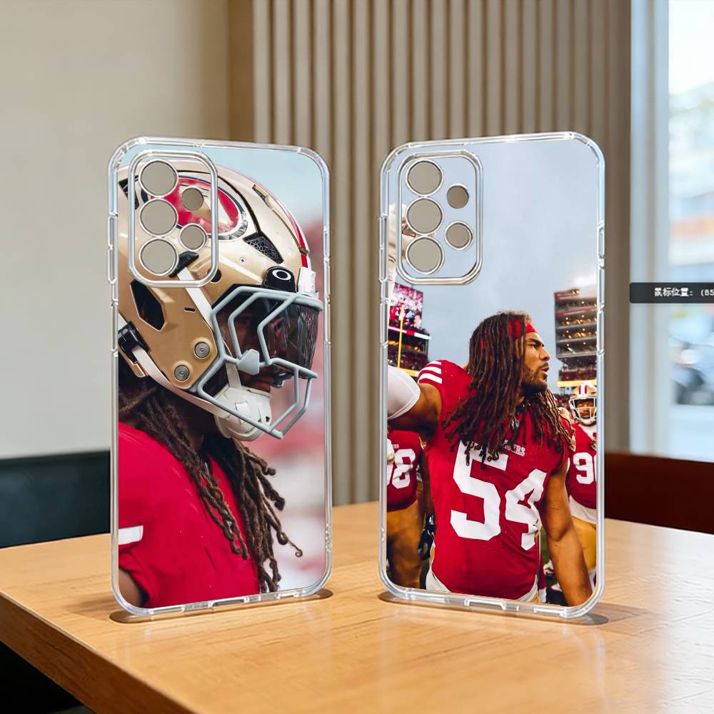 Fred Warner Phone Case For Samsung S25,S24,S21,S22,S23,S30,Ultra,S20,Plus,Fe Transparent Cover