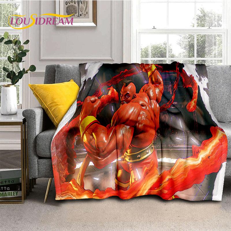 Lastest Retro Game Street Fighter SF Soft Blankets,Keep Warm Throw Blanket Comfortable Blanket for Picnic Beds Sofa Home Bedroom