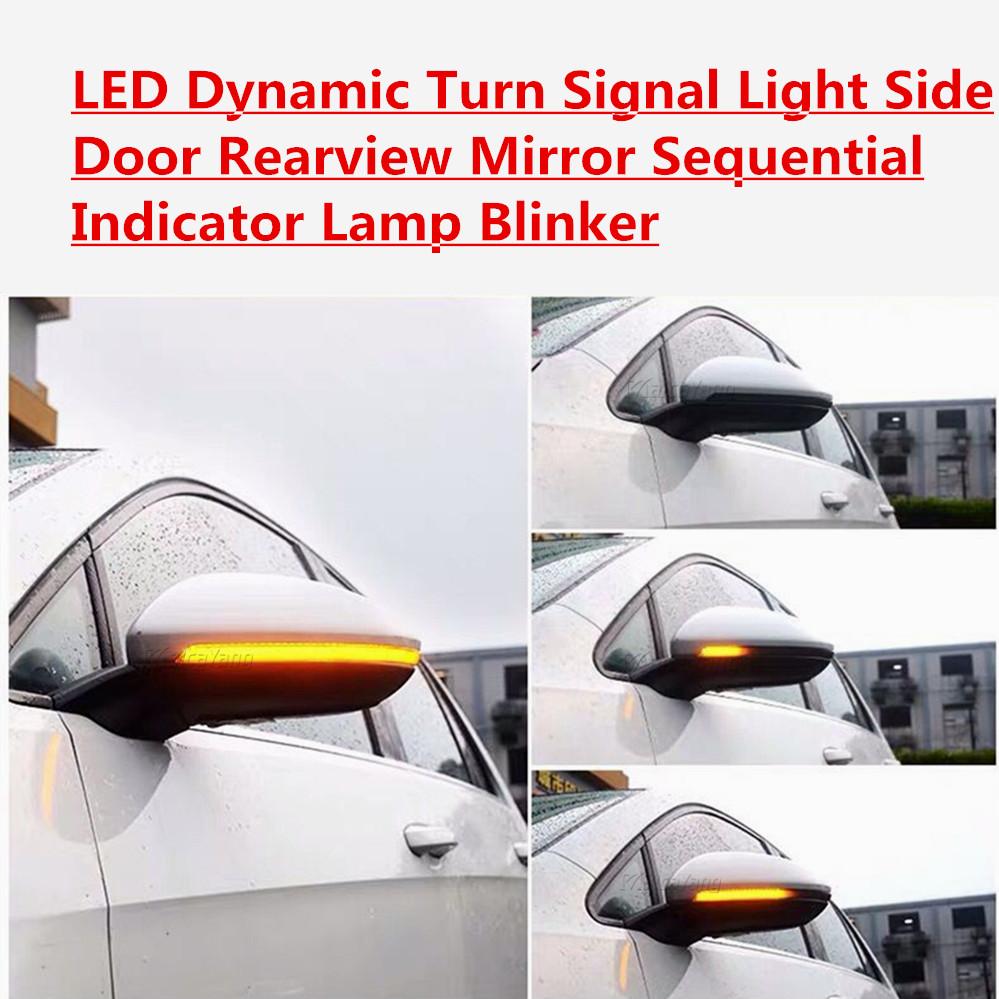 For VW Volkswagen Golf 7 Jetta MK7 19 VII MK7 Golf 7.5 GTI R Touran LED Dynamic Turn Signal Blinker Side Mirror Indicator Light