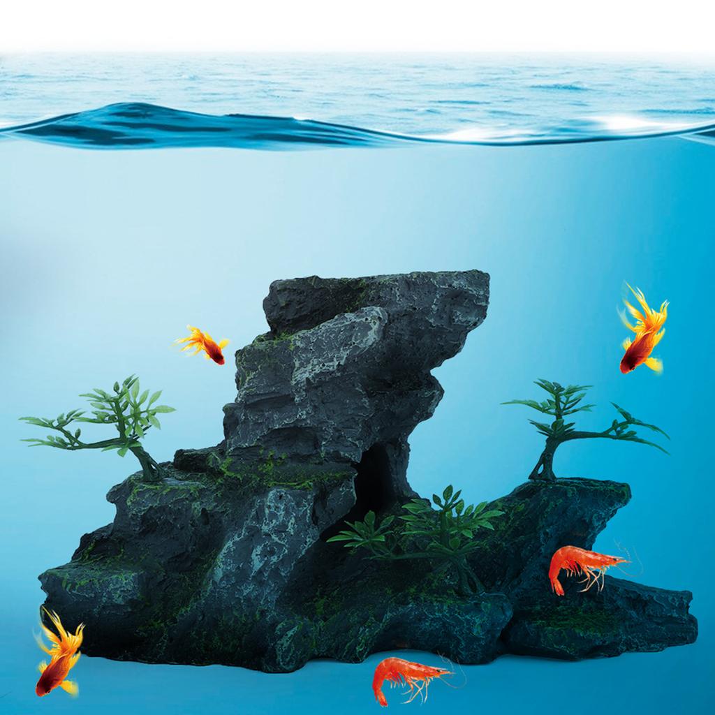 Simulation Resin Rockery Shape Fish Tank Aquarium Ornaments Decor