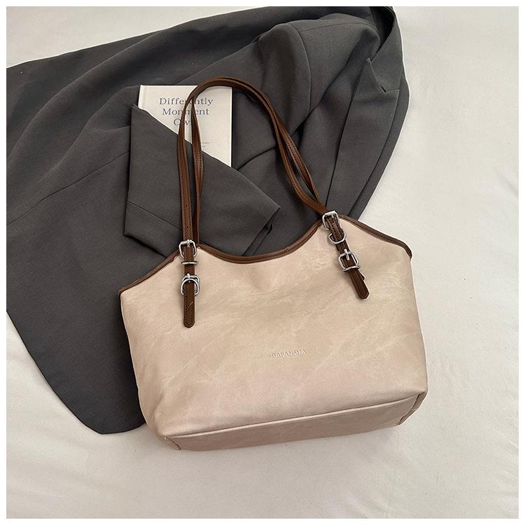 

Новая повседневная сумка-тоут, женская плечевая сумка высокого класса, женская ретро сумка-подмышка большой вместимости