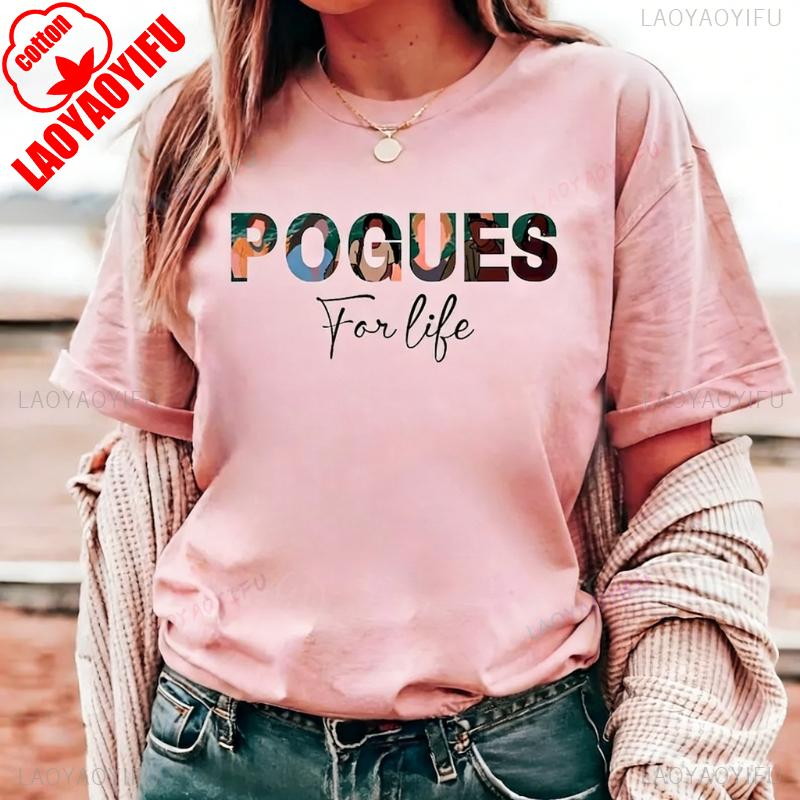 Outer Banks Pogues for Life High Quality Cotton Crewneck Casual Style Regular Short Sleeve Unisex Fashion Printed Tshirt Tops
