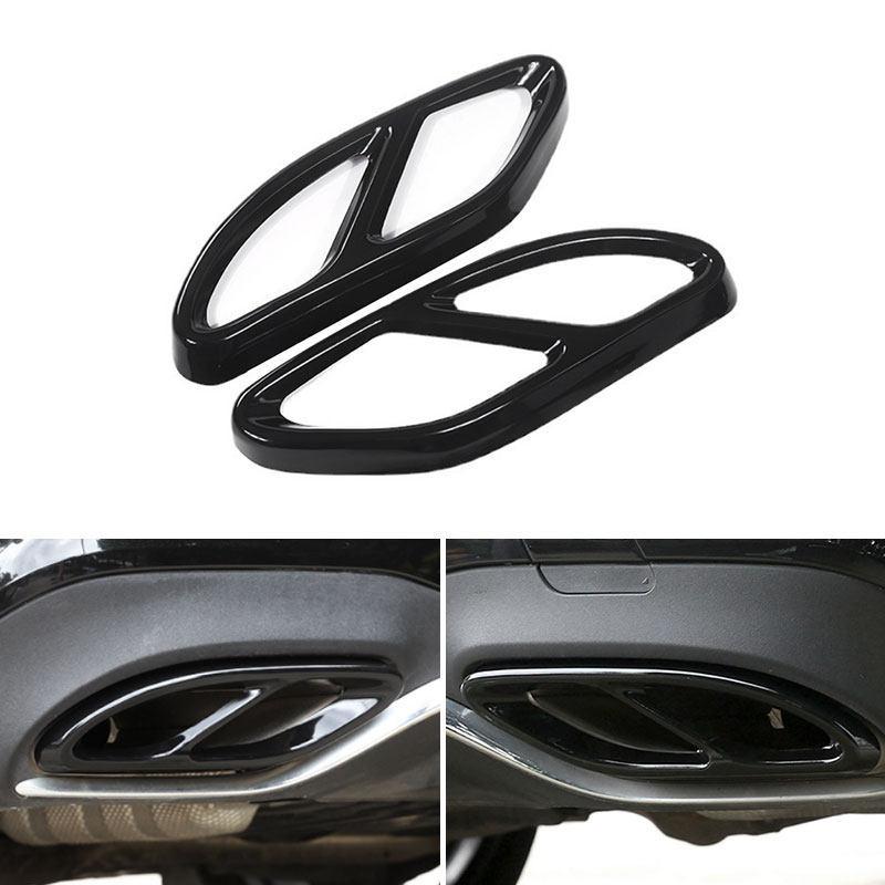 For Mercedes Benz GLC GLE GLS A B C E Class C207 W205 Coupe W176 W212 W213 X253 W166 X166 Car Exhaust Pipe Tail Cover Trim