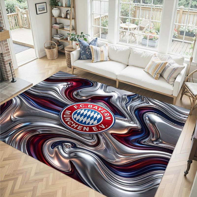Miuncheno „Bayern“ dizaino kristalinis veliūrinis kilimas Jaukus Ne?Neslystantis raštuotas kilimas miegamajam, svetainei, prieškambariui