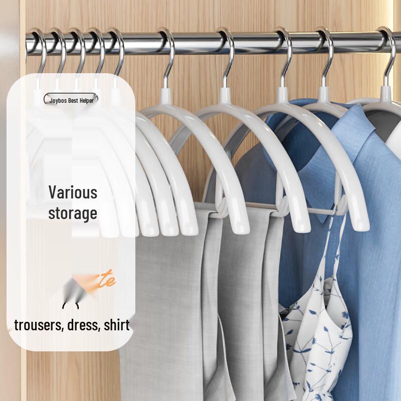 Jiabangshou Non-slip Dipped Clothes Hangers, 5-Pack