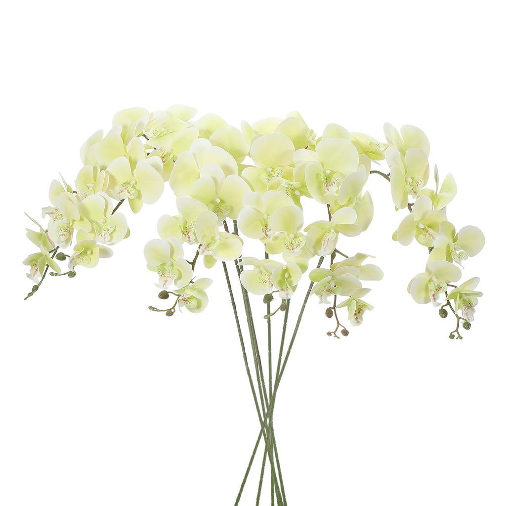 6pcs Artificial Orchid Stems 41" 9 Heads Faux Phalaenopsis Flowers Real Touch Fake Orchid Flower Branch for Vase Home Wedding