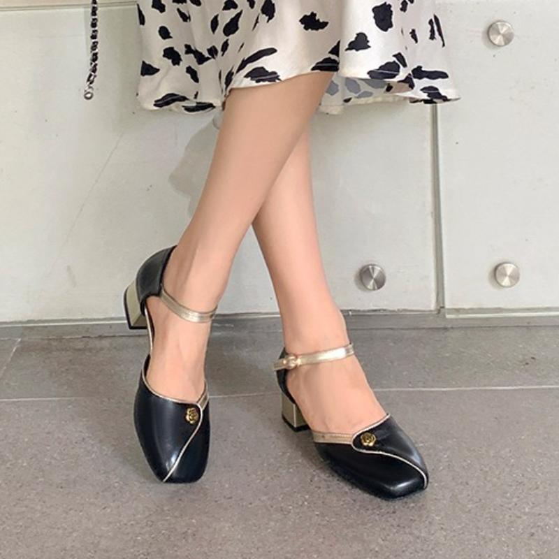 

Fashion Back Strap Pumps Sandals Shoes for Women Pointed Toe Heels Thin High Heels Wedding Shoes 2025 New Zapatillas Mujer 34 чёрный