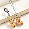 Sandalwood Little Deer Keychain: Cute Pendant for Cars and Phones, Perfect Unisex Gift