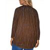 Damenmode Große Größe Rundhals Langarm Casual Print Lose Pullover Top