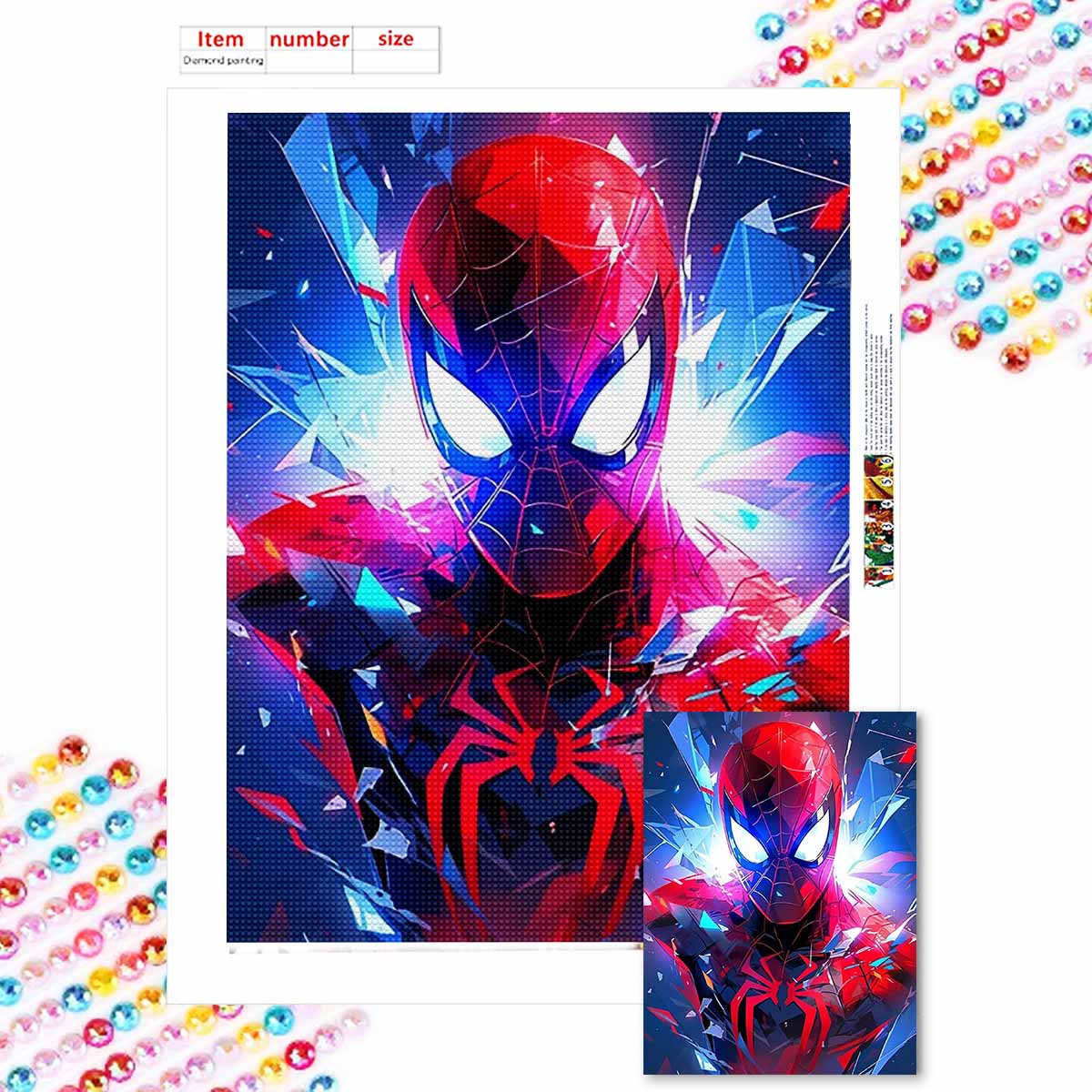 

DIY Diamond Painting The Broken Hero Cross Stitch Kit Mosaic Art Diamond Painting Full Circle Diamond Home Decoration Round 20x30cm