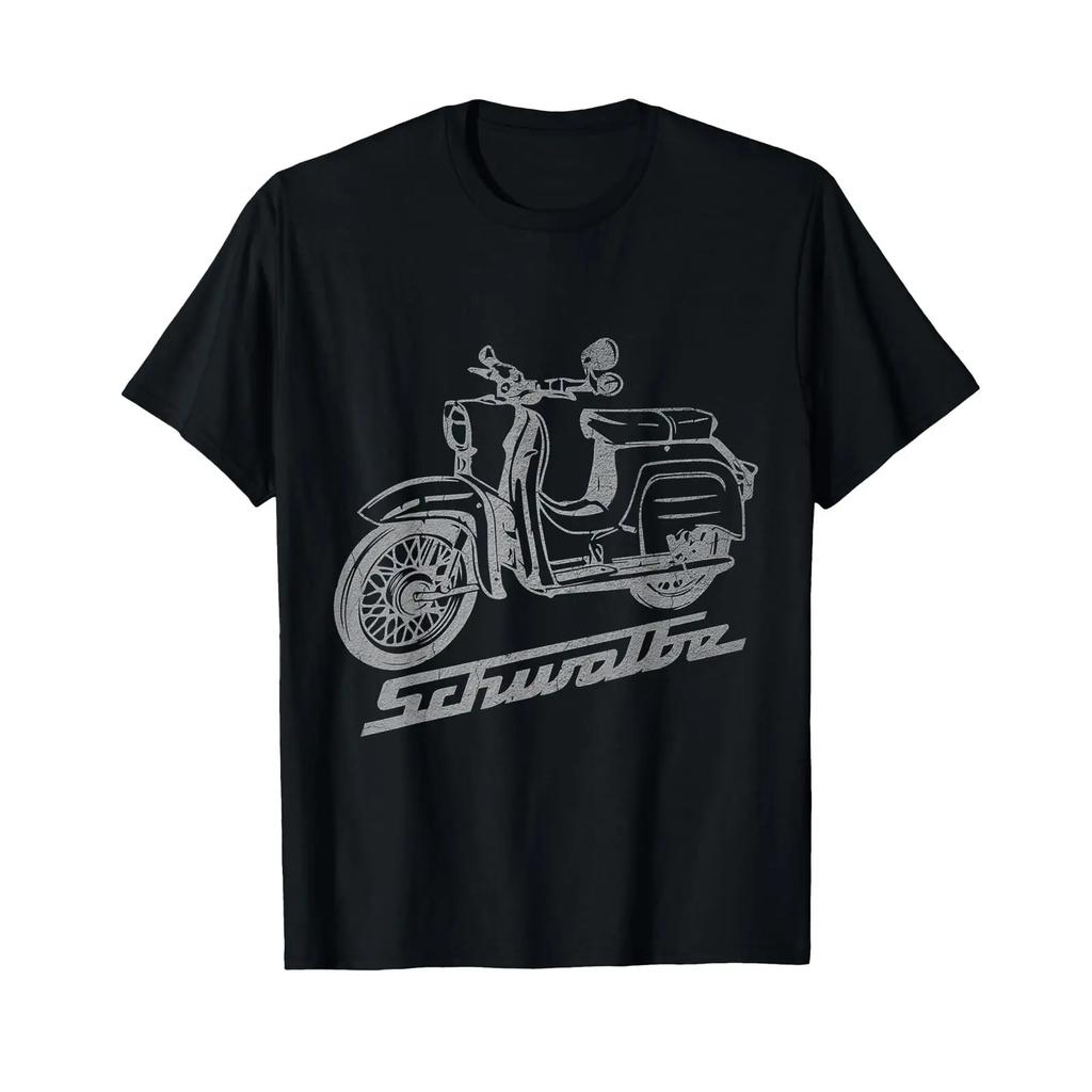 SImson Schwalbe Oldtimer Moped Design T Shirt vintage Washed graphic Soft Slightly Casual Stret