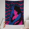 "Who Really Cares" Tapestry, Aesthetic Retro Couple Print Wall Hanging for Bedroom, Dorm & Indie Room Decor