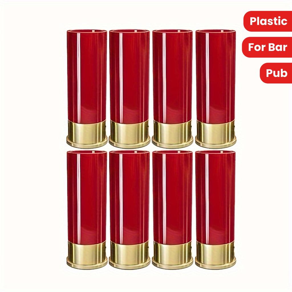 8 of them. 12 caliber bullet shooting cup, plastic shooting cup, suitable for bars, pubs, clubs, restaurants, home use, drinking utensils, gifts