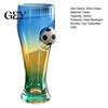 Large Capacity Wine Glass Soccer Beer Glass, 420ml Craft Pint Mug Sports Party Decoration with Football Decor, Pub Drinking Cup for Home Bar