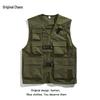 2023 Men's Multi-Pocket Workwear Vest: Niche Design, High-Street Hip-Hop Style Sleeveless Jacket