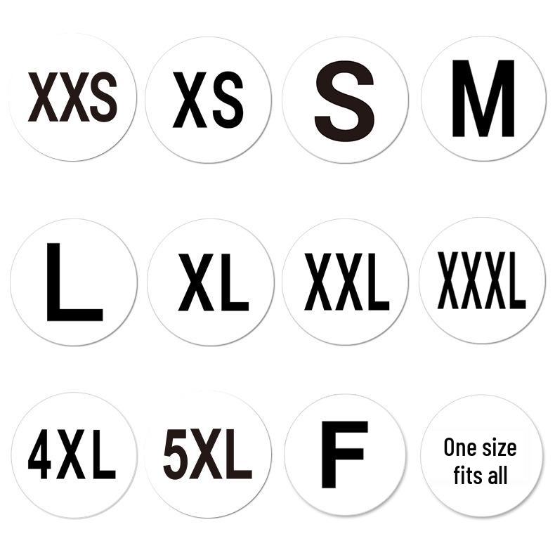 500 Self-Adhesive Round Size Labels for Apparel, Shoes & Hats