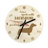 Dachshund Smooth-haired, Wiener Dog, Badger Dog - Clock with Dog, Wooden Clock with Engraving, Personalised Clock by