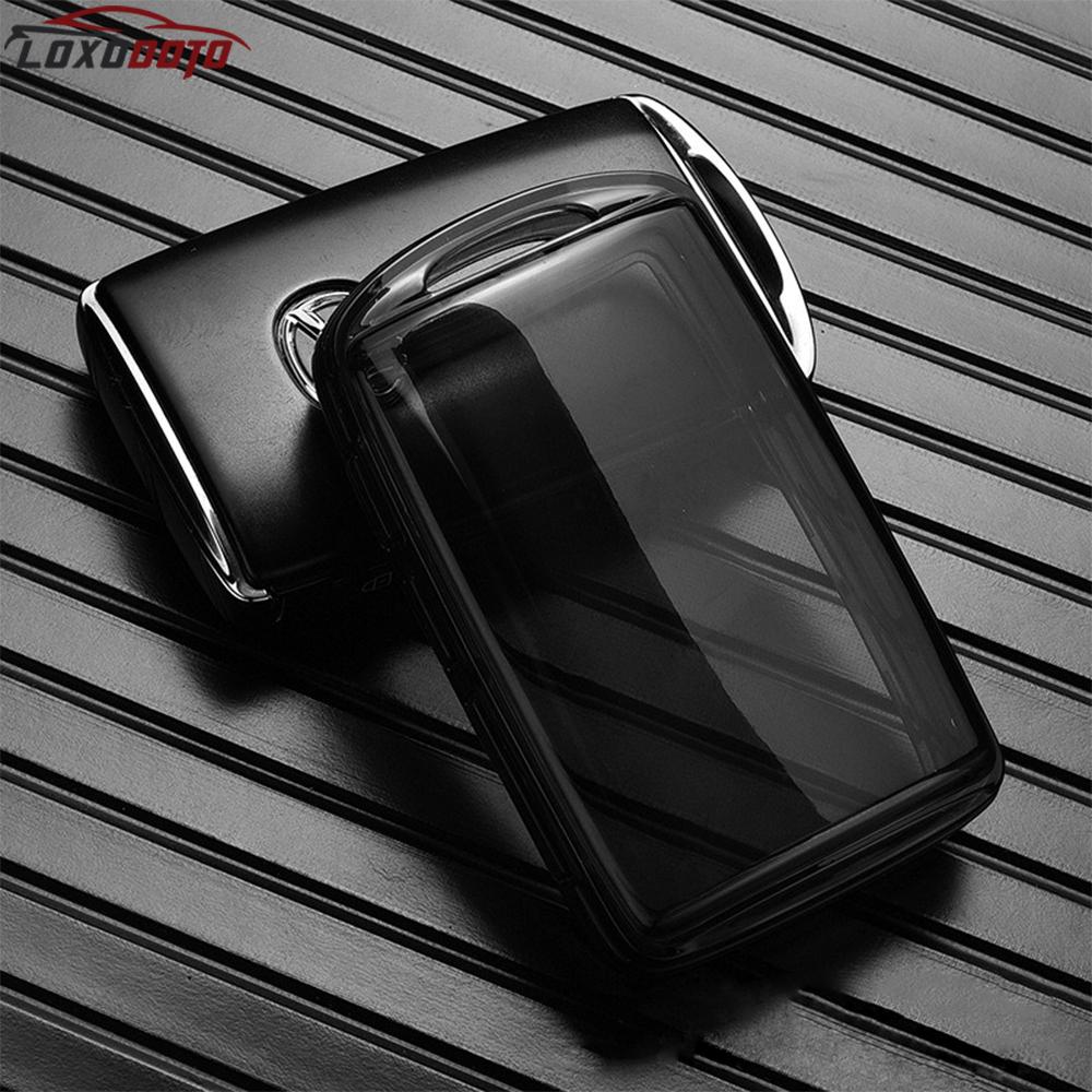 

прозрачный ТПУ чехол для ключа автомобиля полная крышка для Mazda cx5 2 3 6 gh cx3 cx 5 cx9 cx8 CX30 G20 MX-5 MX30 X5 X9 ss30 CX60 CX90 прозрачный черный