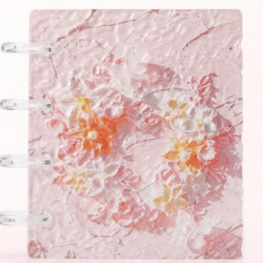 

3 Inch Card Album Black Pink Lace 3D Oil Painting Style Card Collection Album Binder Style Water Ripple Card Storage Album