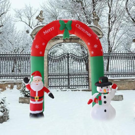 Christmas Santa Claus LED Inflatable Archway Garden Yard Xmas Party Props Decor
