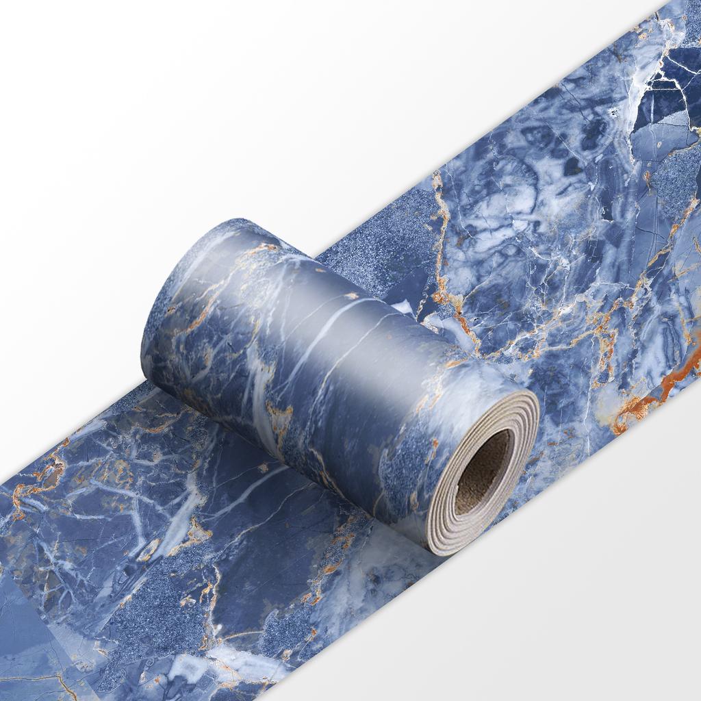 Luxury Marble Skirting Corner Wall Sticker Bathroom Office Glass Waist Line Home Decor Waterproof Floor Waveguide Art Wallpaper