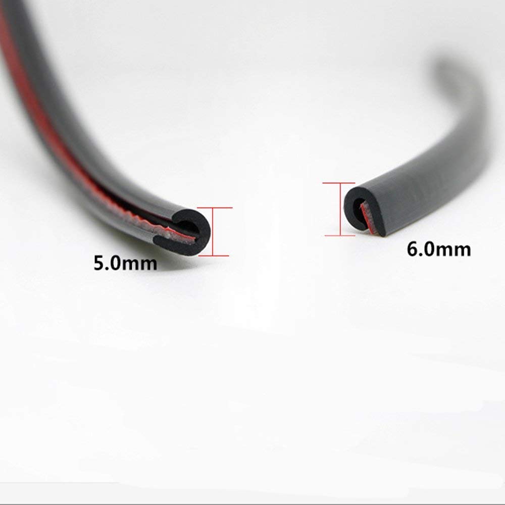 CTRICALVER Car Door Edge Protector, 5M Car Edge Trim Seal Protector U Shaped Car