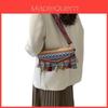 Artistic Chinese Style Canvas Envelope Bag With Tassels For Daily Wear