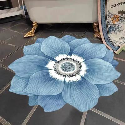Home Non-slip Mat Nordic Living Room Decoration Flower Shape Carpet Large Area Round Cloakroom Rug Irregular Rugs for Bedroom