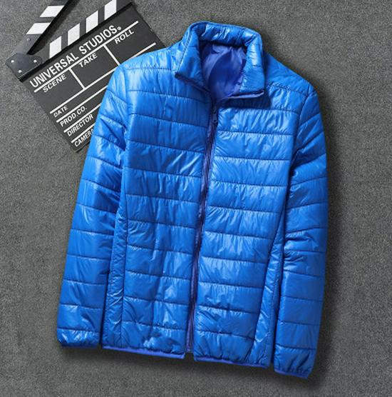 

Мужская легкая хлопковая куртка с воротником-стойкой на зиму 2023 года - от большого до плюс размера 5XL королевский синий