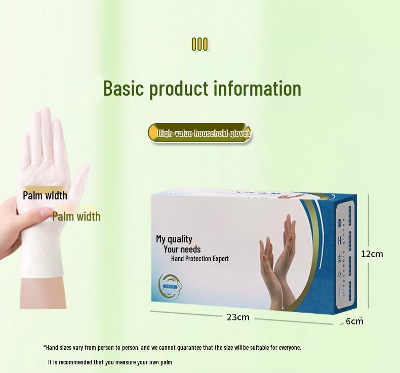 9-inch Food-Grade Nitrile Disposable Gloves for Dental, Beauty, Household & Medical Use - Waterproof & Protective