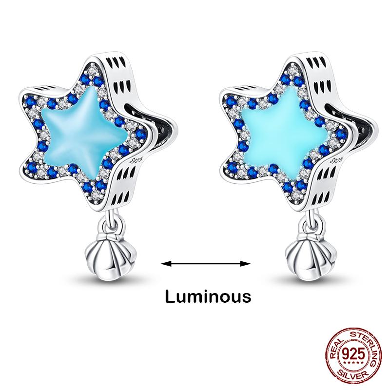 Kupferfarbene Im Dunkeln leuchtende Glühwürmchen Honigbiene Stern Anhänger Perlen Passen Qikaola Original Armbänder Feiner DIY Schmuck Geschenk