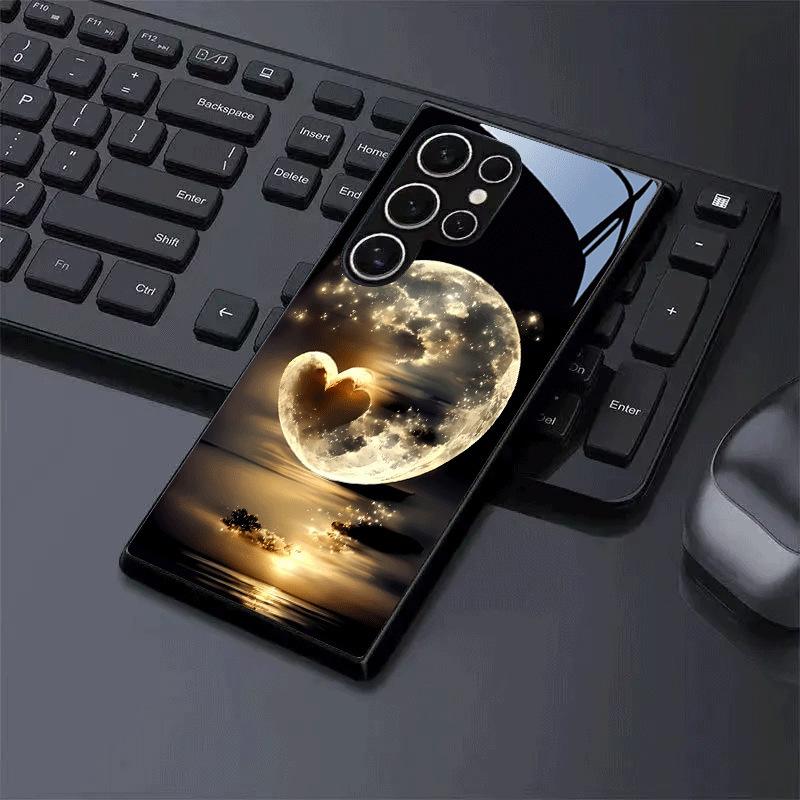 Samsung S26ULTRA Mobile Phone Case A90 Moon S24 Tempered Glass A16 Black Protective Case A07 Sunset Samsung s26
