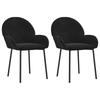 vidaXL Dining Chairs Set of 2 Black Velvet