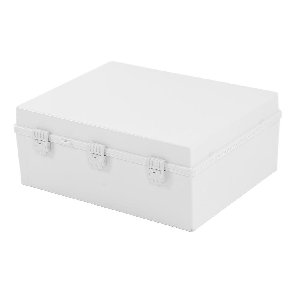 Electrical Junction Box Plastic Buckle Waterproof Project Box Electrical Enclosure with Grey Cover Mounting Plate